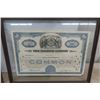 Image 3 : 3 Stock Certificates; Premier Gold Mining, Erie Railroad, Grand Union Company - All Framed