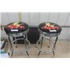 Image 1 : 2 Betty Boop Bar Stools with Upholstered Vinyl Seats 30" Tall