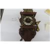 Image 3 : Dutch Style Ornate Clock Wood + Brass 7.5" x 18.5"