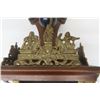 Image 5 : Dutch Style Ornate Clock Wood + Brass 7.5" x 18.5"
