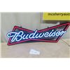 Image 2 : New Light Up 10" x 28" Budweiser Sign