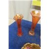 Image 3 : 4 Carnival Vases + Dish - Biggest 10" Tall