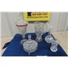 Image 1 : Crystal + Cut Glass ; Covered Dish, Pitcher, Decanter, Vase