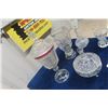 Image 3 : Crystal + Cut Glass ; Covered Dish, Pitcher, Decanter, Vase