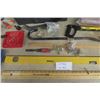 Image 7 : Assorted Tools; Levels, Prybar, Saw, Molding Head, Dado Blade, Packaged Hardware, Tool box, Wire Bru