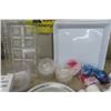 Image 3 : Assorted Party Supplies; Foil Trays, Styrofoam Cups, Plastic Table Covers, Plastic Bowls, Plastic Tr