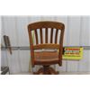 Image 4 : Nice Oak Office Chair with Newer Caster Wheels