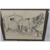Image 3 : Matted Print Signed Odjie 1972 20"x 23"