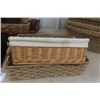 Image 5 : Assortment of Wicker + Fabric , Baskets- All Sizes 17 Total