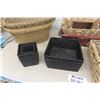 Image 6 : Assortment of Wicker + Fabric , Baskets- All Sizes 17 Total