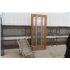 Image 1 : Rustic Deck Chair, Wood + Glass Door 36"x81"