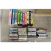 Image 2 : 2 Boxes of Misc. Cassette Tapes + VHS Movies