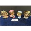 Image 1 : 4 Vintage Head Vases - Great Detail + Color