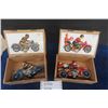 Image 1 : 2 Newer Wind Up Pressed Tin Motorcycles- New in Box Modern Collectibles