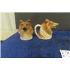 Image 2 : 2 Dog Creamers -Japan , 2 Dog Salt + Pepper Shakers + Napkin Holders - Japan, Ceramic - Clean