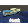 Image 2 : Vintage Pressed Tin Greyhound Scenic Cruiser Bus - HTC Japan 11.5" Long Friction Powered - Clean Gra
