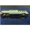 Image 5 : Vintage Pressed Tin Greyhound Scenic Cruiser Bus - HTC Japan 11.5" Long Friction Powered - Clean Gra