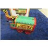 Image 5 : 2 Modern Made in China Tin Wind Up Pressed Tin Bus + Tractor