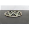 Image 4 : VW Bus Front Emblem - Has All Mounting Tabs 9 3/4" Wide - Chrome