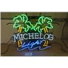 Image 1 : Michelob Light 4 Color Neon Sign with Palm Trees 25" x 28"