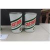 Image 2 : Lot of 4 Oil Tins Full of Product ; 2 Castrol, Agricastrol, Rislone