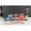Image 1 : Permatex Gasket Maker Tins, Spit Fire Gas Supplement, XPL Oil Additive, Texaco Lubricant, Castrol Oi