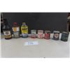 Image 1 : 8 Vintage Auto Products ; Shell + Heat Cone Top Tins, Prestone, BP, Kleen Flo- Small Tins; Harley Pl