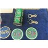 Image 5 : Soda Pop Collectors Lot; 7Up Ashtray, Tin Can, Coasters, Photo of Montreal Bottle Plant, Plastic Can