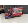 Image 2 : Pressed Tin Battery Operated Double Decker Bus - Modern Toys Japan 12" Long