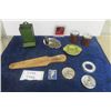 Image 1 : Smokers Lot; 1912 Winnipeg Ashtray, Slim Jim Ashtray, Match Safe, Players Wood Paddle, Ashtray Parts