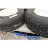 Image 4 : 4 Yard Tractor Tires + Rims ; (2) 18x 9.50 - 8 (2) 20.50 x 80-10