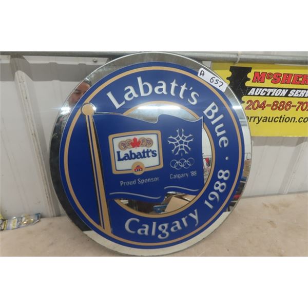 1988 Labatt's Blue / Calgary Olympics Mirrored Sign
