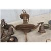 Image 3 : 3 Brass Tone/Metal Vintage Light Fixtures