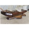 Image 3 : Wooden Mantle Ship 18" t x 23" L