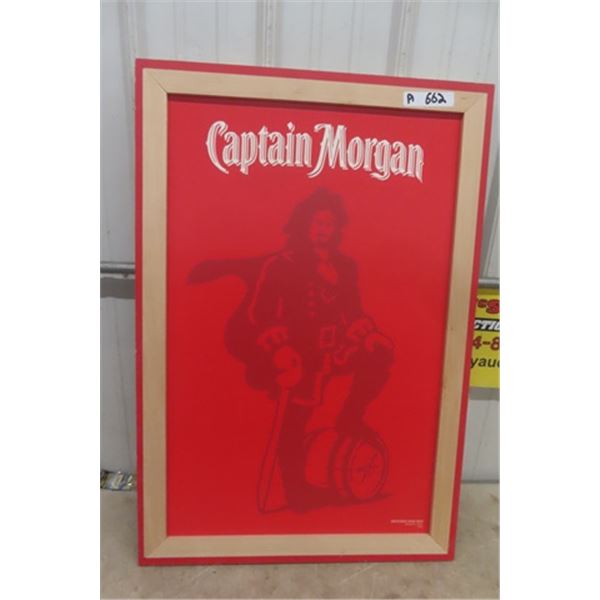 Wooden Captain Morgan Sign 24  x 36 