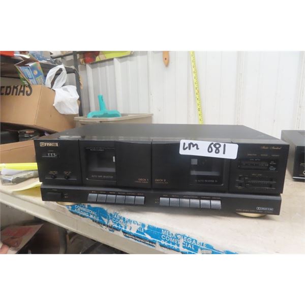 Fisher Studio-Standard CR-W870A Stereo Double Cassette Deck UNTESTED AS Fisher Studio-Standard CR-W870A Stereo Double Cassette Deck UNTESTED AS