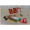Image 1 : Rifle Reload Powder - 2 Full; Cans between the 3, 500 Primers, (250) .22 Cal Bullets, (100) 32 Speci