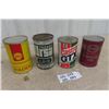 Image 1 : 4 Quart Oil Cans ; Shell, Texaco, Castrol, Esso