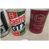 Image 3 : 4 Quart Oil Cans ; Shell, Texaco, Castrol, Esso