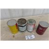 Image 4 : 4 Quart Oil Cans ; Shell, Texaco, Castrol, Esso