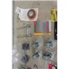 Image 2 : Misc. Hardwares; Castors, Cable Staples, Screws, Deadbolt, Magnetic Hooks, Bits plus more