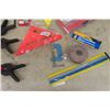 Image 3 : Assorted Tools ; Tape Measure, C-Clamps, Squares, Saw Blades -Many New Products