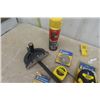 Image 6 : Assorted Tools ; Tape Measure, C-Clamps, Squares, Saw Blades -Many New Products