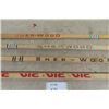 Image 2 : 3 Vintage Sherwood Wooden Hockey Sticks - 2 Right , 1 Straight , 1 Vic Wooden Left Stick