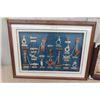 Image 2 : 2 Nautical Shadow Boxes, 3 Ornamental Fish, Ships Wheel Clock