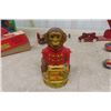 Image 4 : Several Vintage Pressed Tin Toys ; Dare Devil Duck, Animal Train with Box, Monkey Bank, Elephant Mod