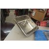 Image 2 : Small Chrome Sink, 3 Plastic Pails, Metal Pail