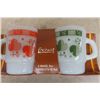 Image 5 : 4 Fire King Mugs with Original Packaging, Enamel Pitcher, Enamel Bin with Lid