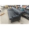 Image 2 : Black Leather Look Couch 88" Wide