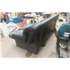 Image 3 : Black Leather Look Couch 88" Wide
